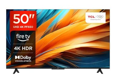 TCL 50PF650 50-Zoll 4K Ultra HD, HDR TV, Smart LED Fire TV (Dolby Vision, Dolby Atmos, DTS, HDR 10, Alexa integriert, Airplay2, Miracast)