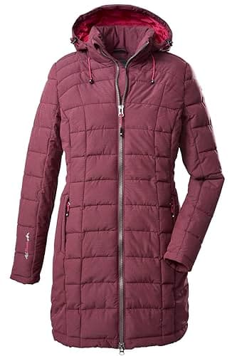 Killtec Damen Skane Wmn Quiltet Prk Parka In Daunenoptik Mit Abzippbarer Kapuze, Pflaume, 36 EU