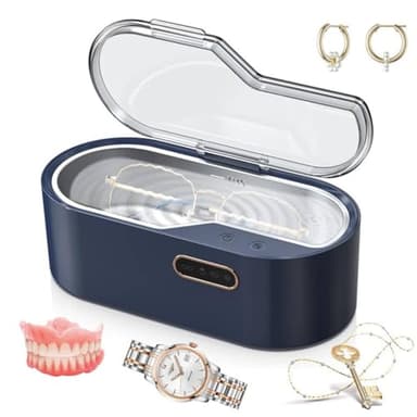 Ultraschallreiniger Schallreiniger für Brillen,24W Brillenreinigungsgerät Ultrasonic Cleaner mit 4 Modi 45kHz Ultraschallreinigungsgerät Brille 450ml Ultraschallbad Ultraschallgerät für Brillen, Uhren