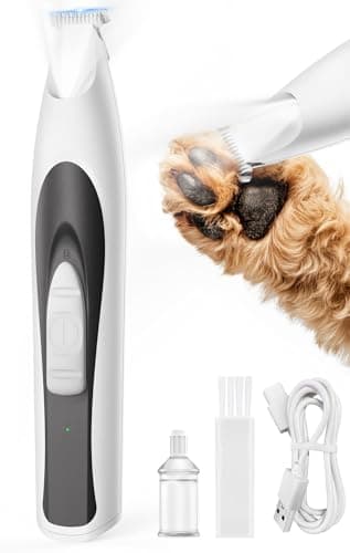 oneisall Pfotentrimmer für Hunde mit LED-Licht, Leise Hundepfoten Trimmer Paw Trim Pro dr Pfoten, Wiederaufladbar Schermaschine Hund Hundeschermaschine für Pfoten, Augen, Ohren, Gesicht