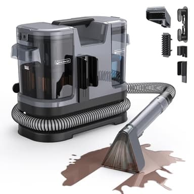 Lubluelu Nasssauger Polsterreiniger Gerät mit 600 W – 20 kPa Teppichreiniger Waschsauger, tragbarer Teppich Reinigungsgerät mit Selbstreinigungsfunktion und langem Schlauch für Teppiche, Sofas & Autos