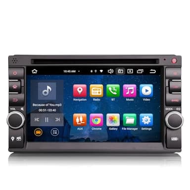 GONFEN 8-Kern Android 14 Doppel Din Autoradio mit IPS-Bildschirm 2 Din GPS Navi Unterstützung Kabelloses Carplay Android Auto Bluetooth DVD WiFi 4G DAB+ Radio RDS 4GB RAM+64GB ROM