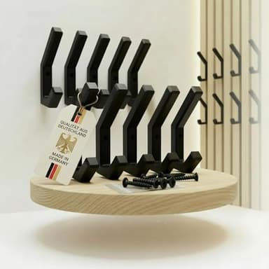 R-Satz Shop 10er Set Haken für Akustikpaneele – Wand- & Kleiderhaken inkl. Schrauben – Ideal für Jacken, Mäntel, Schals & Caps in Flur, Büro & Zuhause