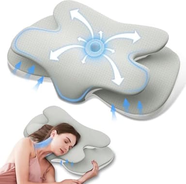 wyewye Orthopädisches Nackenkissen aus Memory-Schaum, orthopädisches Nackenkissen für Schulterschmerzen, feste Unterstützung, Nackenkissen für Seitenschläfer, Linderung von Nackenschmerzen und