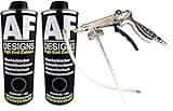 Alex Flittner Designs Steinschlagschutz/Unterbodenschutz schwarz 2x1kg überlackierbar + Unterbodenschutz Pistole Hohlraumpistole | Rostschutzpistole | Spritzpistole