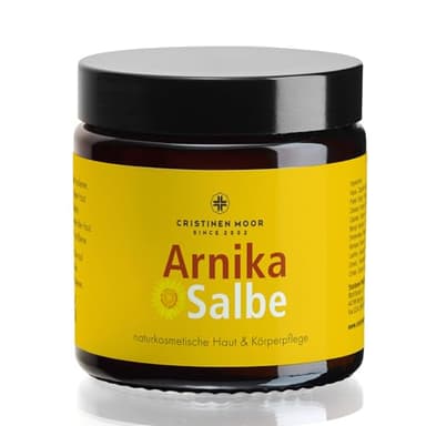 Cristinen Moor Arnikasalbe I Arnika Salbe 110 ml intensiv I hochdosiert Arnika + Kamilleauszug, Körperbutter mit Rügener Heilkreide, bei extrem trockener entzündeter Haut & zur Pflege der Beine