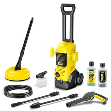 Kärcher Hochdruckreiniger K 2 Premium FJ Home, Druck: max. 110 bar, Fördermenge: 360 l/h, Flächenleistung: 20 m²/h, Gewicht: 4,2 kg, HD-Pistole, Strahlrohre, Dreckfräser, Schaumdüse, Home Kit