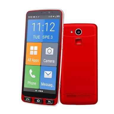 Melefon 4G Senioren Smartphone ohne Vertra,seniorenhandy mit Notruftaste,5.5-Zoll-Display Smartphone für Senioren mit Android 10 | Bluetooth | GPS | WiFi | 2400 mAh Akku Lange Standby-Zeit(Rot)