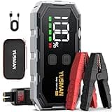 YUSMAN Starthilfe Powerbank,6000A 12V Starthilfe Powerbank für pkw(alle Autos oder 10.0L Dieselfahrzeuge),Auto Starthilfe Powerbank mit LCD Display und Unterstützt 4 LED-Lichtmodi,Schnellladung