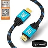 Ultra HDTV Zertifiziertes [1m] 4K HDMI Kabel für Heimkino und Gaming | HDMI 2.0b, 18 Gbit/s, 4K@60Hz, HDR10+, ARC, Dolby Vision | Kompatibel mit PS5, Xbox Series X, UHD TV, Beamer, Blu-Ray Player