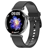 Knauermann PRO 3 Mini (2024) Schwarz - Gesundheitsuhr Smartwatch mit Telefoniefunktion - EKG + HRV und SOS Funktion - AMOLED Display - BT Bluetooth - Schlafapnoe - Silikonband Schwarz, 14-24, rund