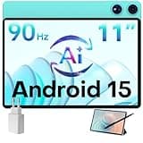 TECLAST P50Ai Tablet Android 15, 11 Zoll 90Hz Display, Octa-Core Tablett, 16GB+128GB, AI-Gestensteuerung, Type-C für Display-Anschluss, PC-Modus, 7000mAh, WLAN, Widevine L1, Mit Stift/Tablet-Hülle