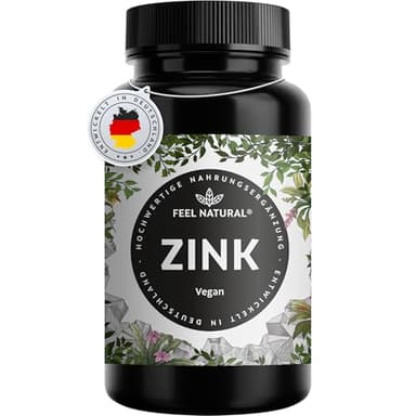 Zink Tabletten - 365 Stück im Jahresvorrat - Hochdosiert mit 25mg je Tagesdosis - Hochwertig: Zink-Bisgylcinat - Laborgeprüft, ohne Zusätze wie Magnesiumstearat - Vegan