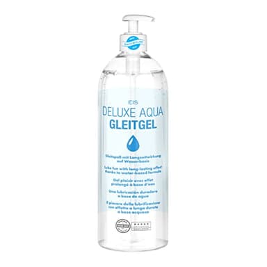 EIS Deluxe Aqua Gleitgel | Gleitmittel für Analverkehr & Sex | Wasserbasiertes Gleitgel für Frauen & Männer | Ideal für Sexspielzeug & Kondome | Stimulierend und wasserbasiert | Transparent | 1L