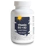 Vitamin D3 20000 I.E. mit 200μg Vitamin K2-180 vegetarische Tabletten - Depot: 1 Tablette pro 20 Tage
