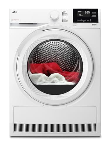 AEG Wärmepumpentrockner 8 kg, Serie 7000 SensiDry: Schonendes & energiesparendes Trockenverfahren, neue Energiekl. D, Mengenautomatik, Schontrommel, wechselende Drehrichtung, Knitterschutz, TR7T61580