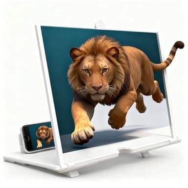 Bildschirmlupe für Handy, 2025 Version, neue Bildschirmlupe, faltbarer HD-Ultra-Definition-Handyverstärker, verstellbarer Winkel, unterstützt alle Smartphones, Schwarz, 45,7 cm (18 Zoll)