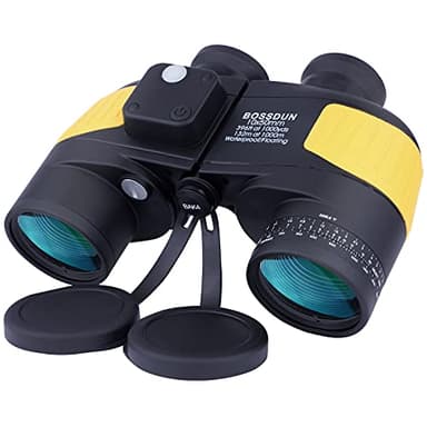 Marine Fernglas 10x50 wasserdicht mit Kompass & Entfernungsmesser, Militärfernglas HD, beschlagfreies Sea Ocean Fernglas für Erwachsene Segeln Kreuzfahrten Bootfahren, Angeln, Vogelbeobachtung, Safari