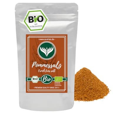 Azafran BIO Pommesgewürz Pommes Frites Gewürzsalz und Kartoffel Gewürz 250g (250g)