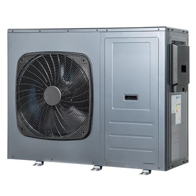 Techomey Monoblock Wärmepumpe 10kW, COP 5.1, Warmwasser Wärmepumpe A+++, Brauchwasser-Wärmepumpe R290, Frequenzumwandlung Technologie, Leiser Betrieb, 5-75 ℃