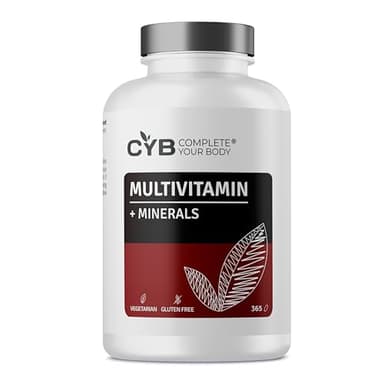 Multivitamin & Mineralien Tabletten Hochdosiert - 365 Tabletten 1 Jahres Vorrat - Laborgeprüft - Complete Your Body