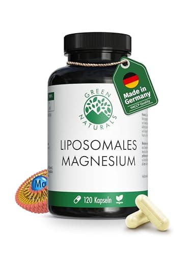 Liposomales Magnesium - Hochdosiert: 1.650 mg Magnesiumcitrat pro Tagesdosis - Hohe Bioverfügbarkeit - 120 Kapseln (40 Tage) - Apothekenqualität - Green Naturals®