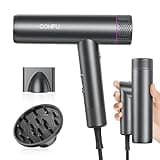CONFU Fön Ionen Föhn Professioneller Salon Haartrockner 1700W Leicht und Faltbar Wenig Lärm Magnetischer Diffusor StylingDüse Extra lange Kabel, für Hause Salon und Reisen