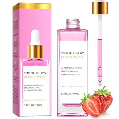 Strawberry Vanilla Aftershave Öl, Pflegendes Feuchtigkeitsspendendes Ätherischen Ölen für Glatte Haut Nach der Rasur, Nicht Fettendes, Verhindert eingewachsene Haare & Trockenheit