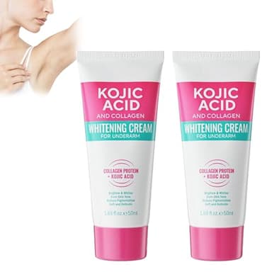 Collagen Underarm Whitening Cream – Dunkle Flecken Entferner Für Achseln, Intimbereich, Knie, Ellenbogen, Hals & Innenschenkel – Hautaufhellende Creme Mit Sofortwirkung – 2er Pack