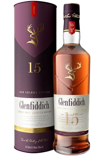 Glenfiddich 15 Jahre Single Malt Scotch Whisky Solera mit Geschenkverpackung, 70cl – ein sensationelles Whisky-Geschenk