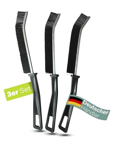 3 Stück Hartborsten Eckenreinigungsbürste, Fugenbürste, Spaltreinigungsbürste, Fugenreinigungsbürste, Fugenbürste Bad, Reinigungsbürste für Fliesenböden Küche Badezimmer, super einfach & effektiv