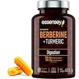 ESSENSEY - Berberin + Kurkuma I Berberin & Kurkuma I 90 Kapseln I 300 mg Kurkuma-Extrakt I 300 mg Berberitzenextrakt I Für Vegetarier I 90 Tagesdosen I Zellulosekapsel