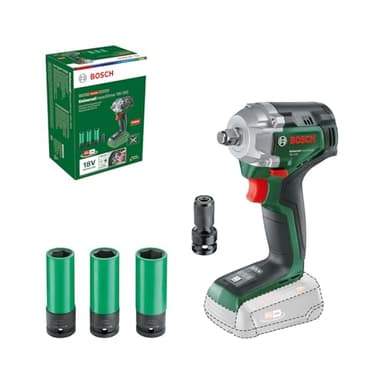Bosch Akku-Drehschlagschrauber UniversalImpactDrive 18V-350 (kraftvolles Schrauben und Befestigen im Bauwesen; max. Drehmoment: 350 Nm; Sechskantadapter; Mutternschlüsselsatz; ohne Akku)