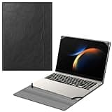 Fintie Hülle für 16 Zoll Samsung Galaxy Book 5/4 Pro 360, Galaxy Book 4 Edge - Premium Folio Schutzhülle mit Dokumentschlitze, Schwarz