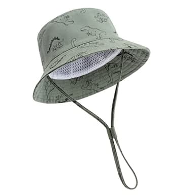 DRESHOW Unisex Baby Kleinkinder Sonnenhut Kappe Mütze Fischerhut Strandhut Kinder Baby Stern Sommerhut UV Schutz UPF 50+, Age 1-2 Jahre, Size 50cm