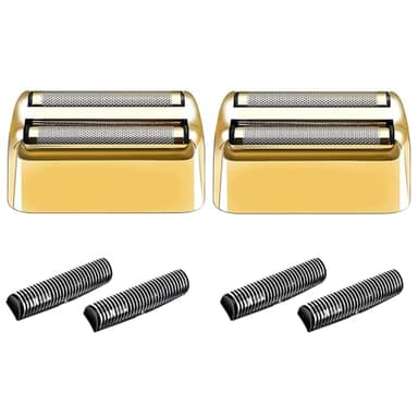 AUDOC 2PCS Rasierer Ersatzfolienkopf Kompatibel mit BaByliss Doppelfolienrasierer, Ersatzfolie Kompatibel mit BaBylissPRO FXFS2 Rasierer (Gold)
