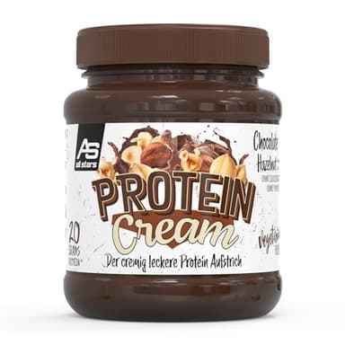 ALL STARS Protein Cream Chocolate Hazelnut (330 g) – Der cremig leckere Protein Aufstrich ohne Zuckerzusatz & ohne Palmöl – 20% Whey Protein – High Protein Creme – Vegetarisch