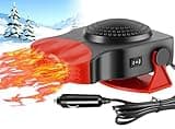 Leaflai Autoheizung Anti-Fog 12V Auto Ventilator, Tragbare Kühlluftventilator 150W mit Heiz-/Kühlfunktion Plug-in Zigarettenanzünder Luftkühlventilator für 12Volt Autos