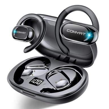 Conyat AI Kopfhörer Übersetzer, unterstützt 164 Sprachen/6 Übersetzungsmodi, Übersetzer Ohrhörer 3-in-1-Übersetzungskopfhörer, 58H Open Ear Übersetzer Kopfhörer Mic für Lernen, Reisen, Business