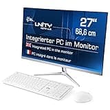 All-in-One-PC CSL Unity F27W-JLS, 68,58 cm (27 Zoll, 1920x1080 Full HD) - Leistungsstarker AIO (Intel Pentium N6000 CPU 4x3300 MHz, 1000 GB SSD, 32 GB DDR4-RAM, Windows 11 Home), weiß