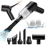 APPS2Car 3 In 1 Handstaubsauger Akku,12000Pa Handstaubsauger Kabellos mit Type-C Schnellladung Mini Staubsauger mit 2 Pack HEPA-Filterung für Auto,Küche, Haus, Tierhaare
