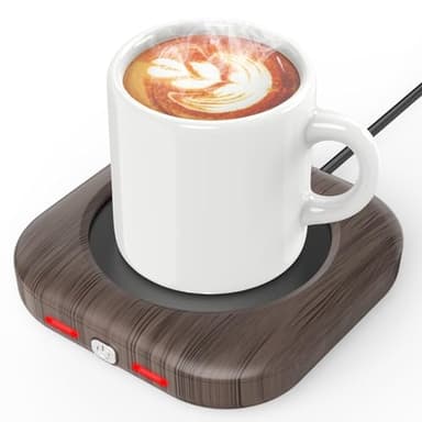 HOMEASY Kaffeewärmer Elektrischer Tassenwärmer 24W Kaffeetassenwärmer 4H Abschalten Auto Getränkewärmer Coffee Mug Warmer für Kaffeeliebhaber Braun