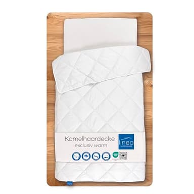 LINEA by böhmerwald - exclusive - Kamelhaardecke warm, 135x200, 100% Kamelhaar, Allergiker geeignet, selbstreinigend, nicht in der Maschine waschbar, in Deutschland produziert