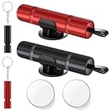 Zikenis 2 Stück Auto Sicherheitshammer,Multifunktional Gurtschneider Notfallhammer,2 In 1 Gurtschneider Notfallhammer,Glasbrecher Auto Essentials,Notfallhammer fürs Auto,Bus(Schwarz+Rot)