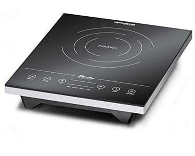 ROMMELSBACHER CT 2010/IN Einzelkochplatte Induktion - Glaskeramik, Topferkennung, energiesparend, Touch Sensoren, LED Display, 60-240 Grad, Timer, Abschaltautomatik, Restwärmeanzeige, 2000 W