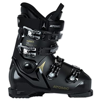 ATOMIC HAWX Magna 75W Skischuhe - Größe 24/24.5 - Alpin-Skischuh für Damen in Schwarz/Gold - 102mm breite Passform - Stabile Prolite Konstruktion - Memory Fit für präzisen Sitz