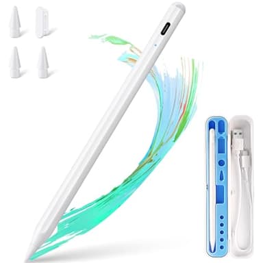 Stift für Apple iPad 2018-2025 mit Schnellladeleistung, Palm Rejection und Neigungssensitivität Pencil für ipad kompatibel mit i Pad 11/10/9/8/7/6, Pro M4/12.9/11/13" Gen, Air 3/4/5/M2/M3, mini 7/6/5