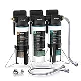 Frizzlife TW10 Untertisch-Wasserfilter, NSF/ANSI 53&42 zertifizierte Elemente, reduziert 99,99% Blei, Chlor, Chloramin, Fluorid, schlechten Geschmack & Geruch, Direktanschluss, 0,5 Mikron, USA Tech