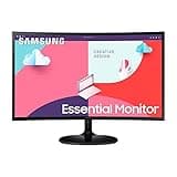 Samsung S36C Essential Monitor S24C364EAU, Curved, 24 Zoll, VA-Panel, Full HD-Auflösung, Eco Saving Plus, AMD FreeSync, 4 ms Reaktionszeit, Bildwiederholrate 75 Hz, Schwarz