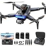 HYTOBP P17 GPS Drohne mit Kamera 4K Erwachsene, Drone 4K GPS mit bürstenlosem Motor, 3 Akkus, 5G-WLAN-Übertragung, FPV RC Drohnen mit 3 Kameras, Follow Me, Automatische Rückkehr, unter 249g